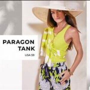 CAbi Paragon Tank in Neon Lime with racerback